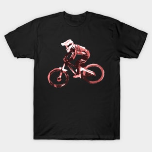 mtb downhill red T-Shirt